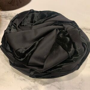 Elegant Black Satin Hat